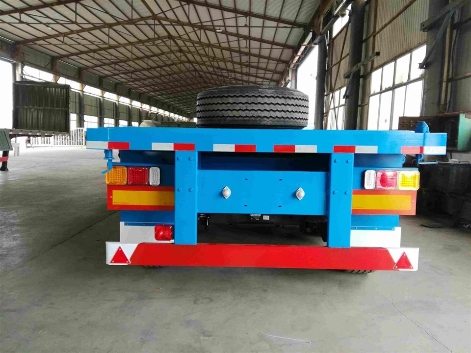3-Axle Heavy duty flated semi trailer (2)